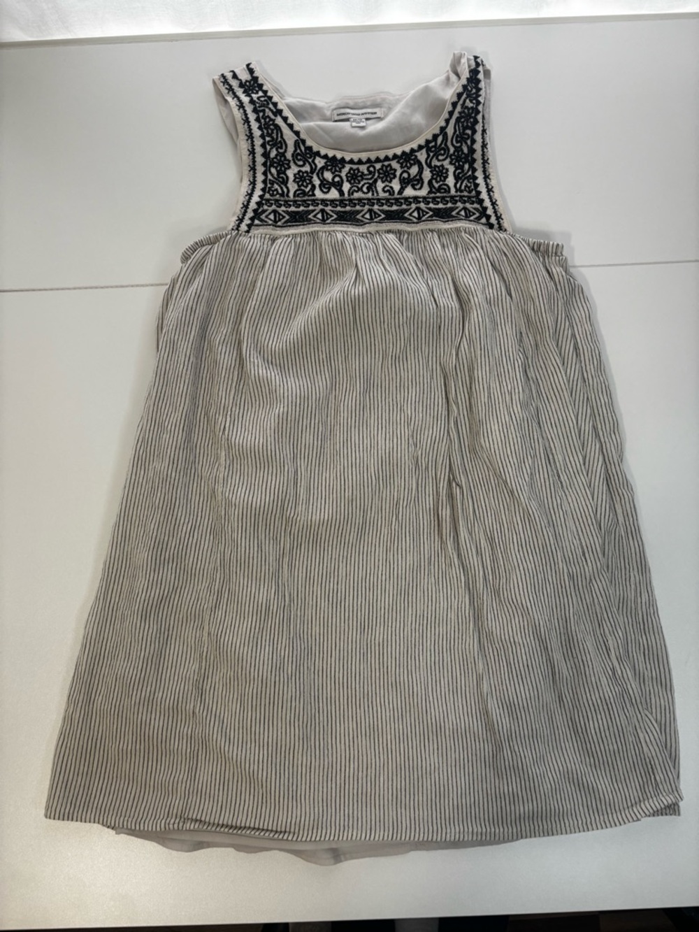 American Eagle Outfitters Embroidered Tunic Top Mini Dress